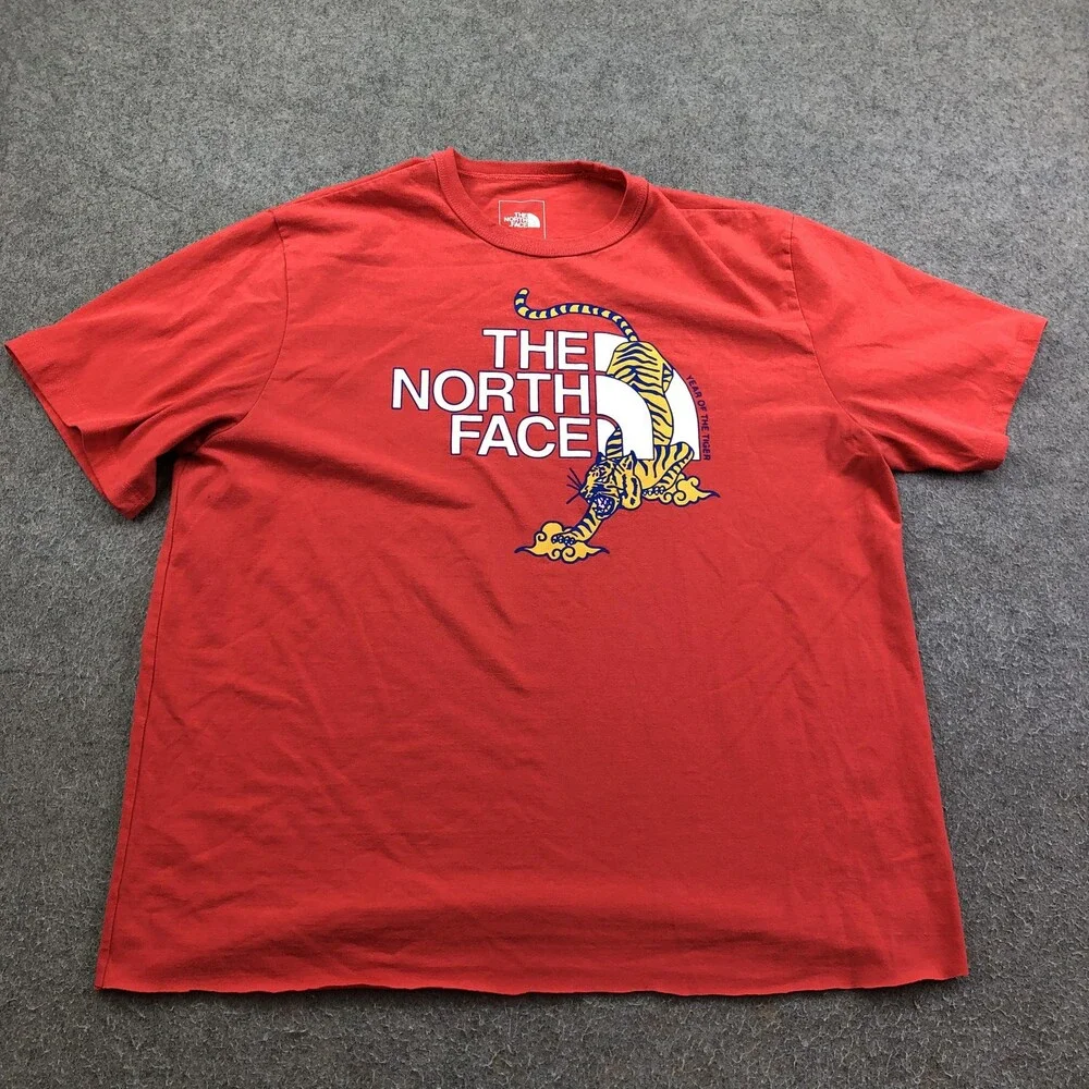 The North Face Shirt Mens XL Red Year Of The Tiger Graphic Tee Tagless Outdoor - Picture 1 of 9